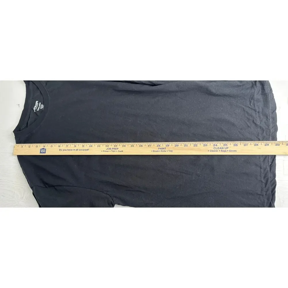 True Religion Men XL Black Gold Foil Buddha Logo Graphic T-Shirt Streetwear